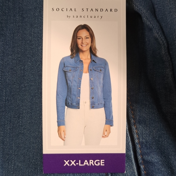 Social Standard by Sanctuary XXL Denim Jean Jacket - Picture 3 of 12